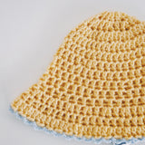 1 OF 1 Yellow and Blue Crochet Hat