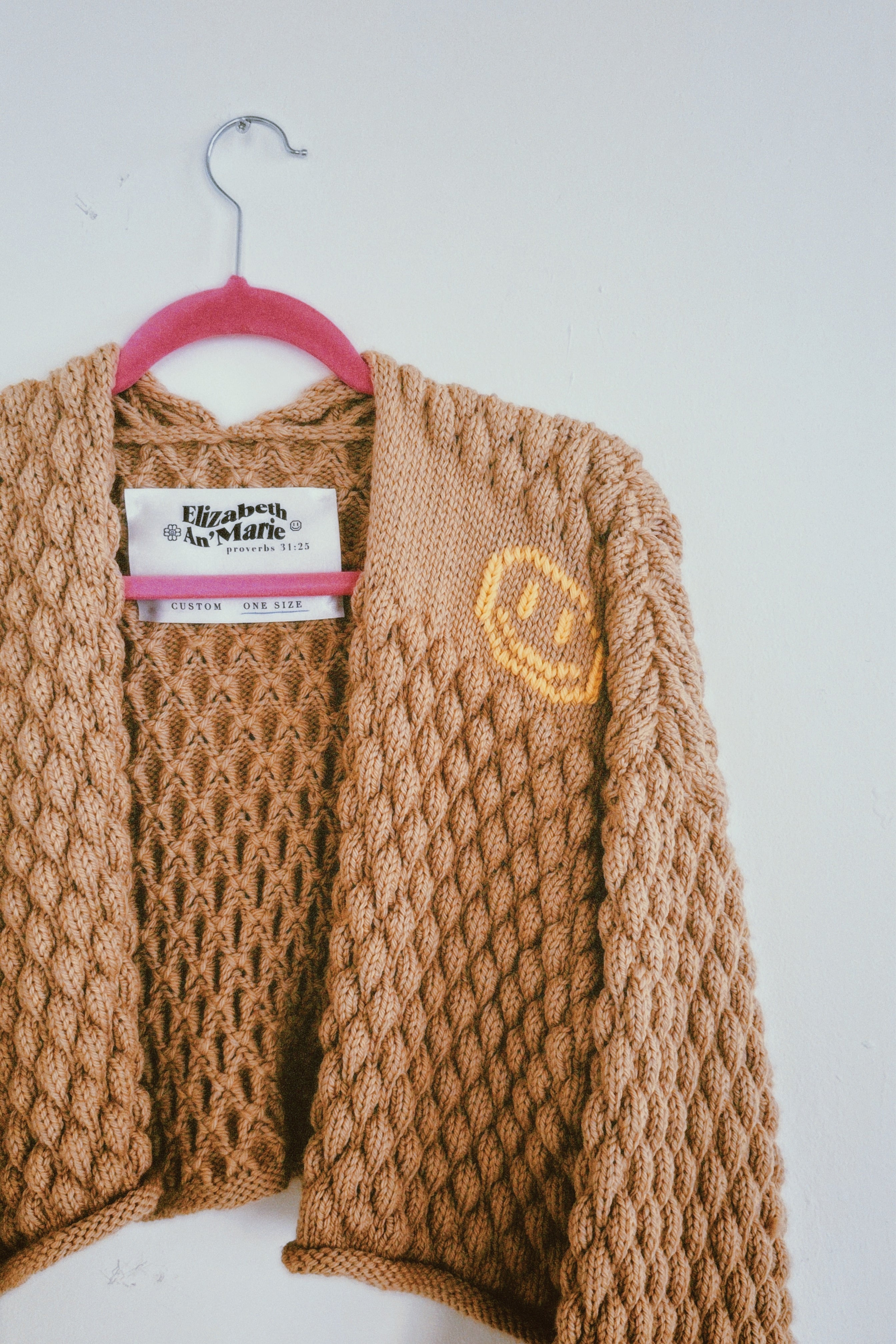 Brown Bee Bubble Knit Jacket