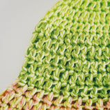 1 OF 1 Green, Pink Crochet Hat