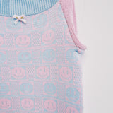 Checkerboard Smiley Mini Dress