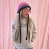 1 OF 1 Pink, Purple and Black Bonnet