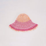 1 OF 1 Orange and Pink Crochet Hat