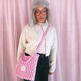 1 OF 1 Pink Bee Bubble crossbody Bag