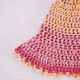1 OF 1 Orange and Pink Crochet Hat