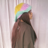 1 OF 1 Yellow, Pink and Green Cowboy Hat