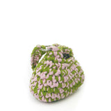 Mini Curvy Arch Bag with Shoulder Strap- Green Peach