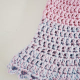 1 OF 1 Pink and Blue Crochet Hat