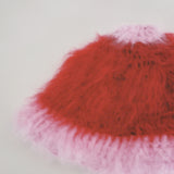 1 OF 1 Red and Pink Crochet Hat