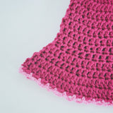 1 OF 1 Cherry and Pink Crochet Hat