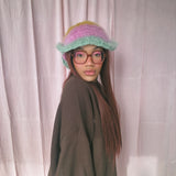 1 OF 1 Yellow, Pink and Green Cowboy Hat