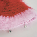 1 OF 1 Red and Pink Crochet Hat