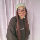 1 OF 1 Pink and Green Cat ears Knit Hat