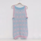 Checkerboard Smiley Mini Dress