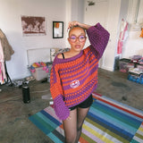 Pumpkin Bee Bubble knit jumper