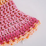 1 OF 1 Orange and Pink Crochet Hat