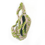 Mini Curvy Arch Bag with Shoulder Strap- Green Peach