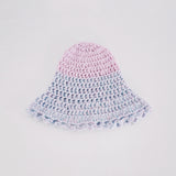 1 OF 1 Pink and Blue Crochet Hat