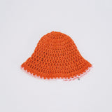 1 OF 1 Orange and Pink Crochet Hat
