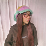 1 OF 1 Yellow, Pink and Green Cowboy Hat