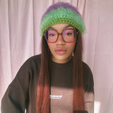 Purple and Green Hat