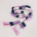 1 OF 1 Pink, Purple, Black and Ivory Skinny Scarf