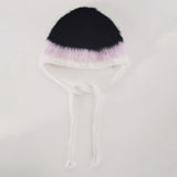 1 OF 1 Black, Pink and Ivory Bonnet