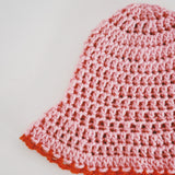 1 OF 1 Pink and Orange Crochet Hat