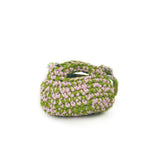 Mini Curvy Arch Bag with Shoulder Strap- Green Peach