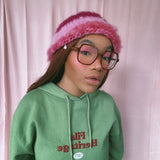 1 OF 1 Pink and Red Crochet Hat