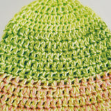1 OF 1 Green, Pink Crochet Hat