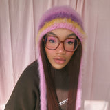 1 OF 1 Pink, Purple and Yellow Bonnet