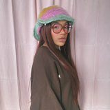 1 OF 1 Yellow, Pink and Green Cowboy Hat