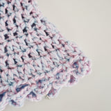 1 OF 1 Pink and Blue Crochet Hat
