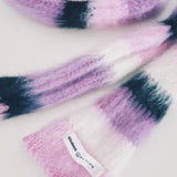 1 OF 1 Pink, Purple, Black and Ivory Skinny Scarf