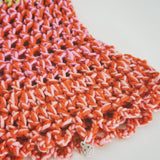 1 OF 1 Green, Pink and Orange Crochet Hat