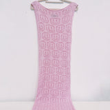 Smiley sleeveless lace midi Dress