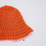 1 OF 1 Orange and Pink Crochet Hat