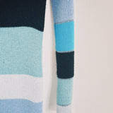 SAMPLE Mixed Blue Maxi boat neck dress