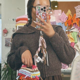 X-mini Curvy Arch Bag - Rainbow scraps