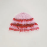 1 OF 1 Pink and Red Crochet Hat