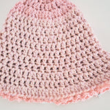 1 OF 1 Pink Merino Crochet Hat