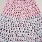 1 OF 1 Pink and Blue Crochet Hat