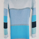 SAMPLE Mixed Blue Maxi boat neck dress