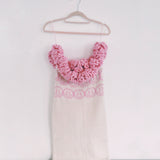 Pink and White Smiley Tube Strap Dress
