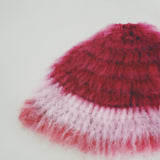 1 OF 1 Pink and Red Crochet Hat