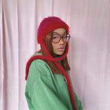 1 OF 1 Purple and Red Crochet Bonnet