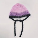 1 OF 1 Pink, Purple and Black Bonnet