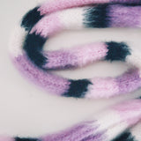 1 OF 1 Pink, Purple, Black and Ivory Skinny Scarf