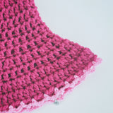 1 OF 1 Cherry and Pink Crochet Hat