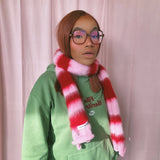 1 OF 1 Pink and Red Scarf